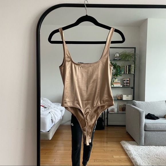 COPY - Forever 21 Gold Tank Bodysuit - Picture 3 of 4